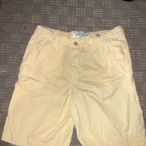 Abercrombie & Fitch Yellow Flat Front Shorts